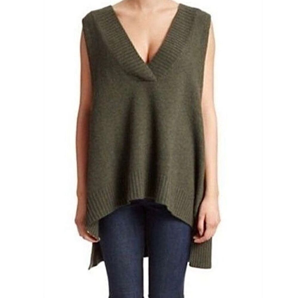 Free People‎ hilo wool blend XS Sweater vest Green
